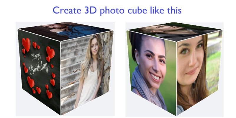 Create a 3D Photo cube with your photos